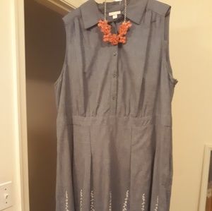 Dress Barn Chambray Dress Size 20
